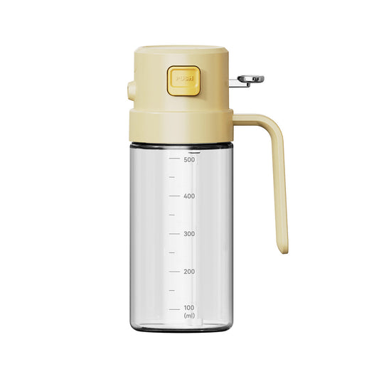 2WAY オイルボトル 500ml｜注ぎ・スプレー切替タイプ｜ガラス製 ホワイト