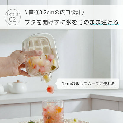 製氷ボトル 500ml・800ml｜ドリンクボトル兼用｜分解洗浄可能