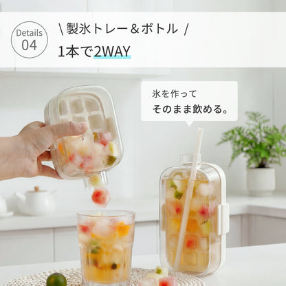 製氷ボトル 500ml・800ml｜ドリンクボトル兼用｜分解洗浄可能