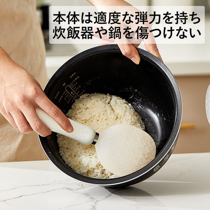 自立式 しゃもじ｜PP・シリコーン製｜約21.4cm キッチン用