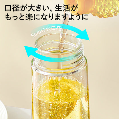 自動開閉 オイルボトル 320ml・500ml｜ガラス・ステンレス製｜3色展開